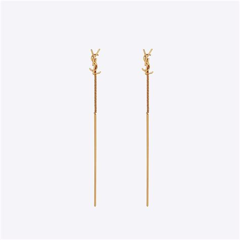 ysl ohrstecker|Saint Laurent Opyum YSL Threader Earrings .